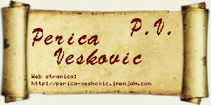 Perica Vesković vizit kartica